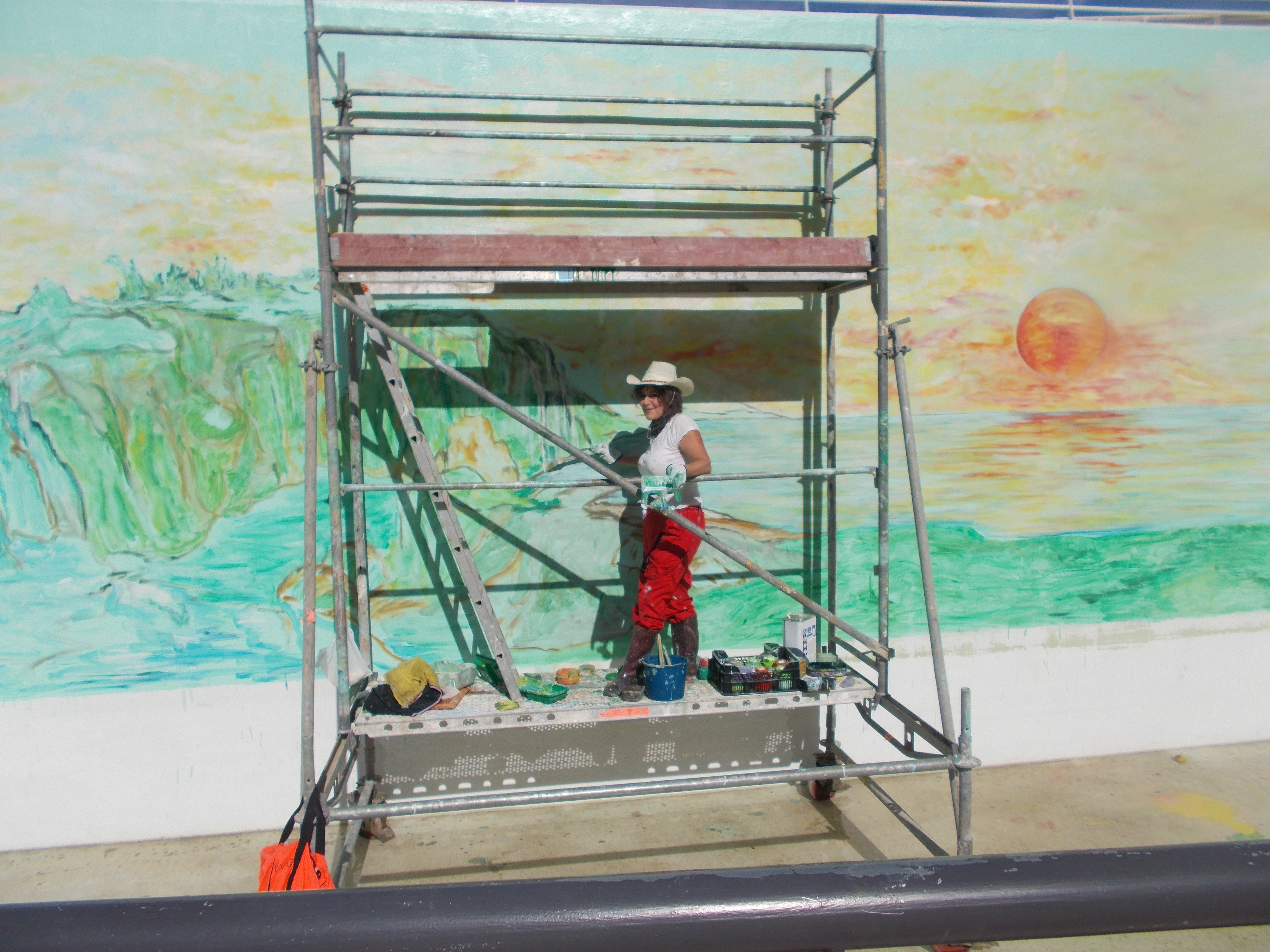 Ana Cecilia using Painting Pools Angar